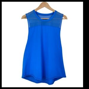 Lululemon Women’s Mesh Shoulder Royal Blue Muscle Tank Top Size 4●
